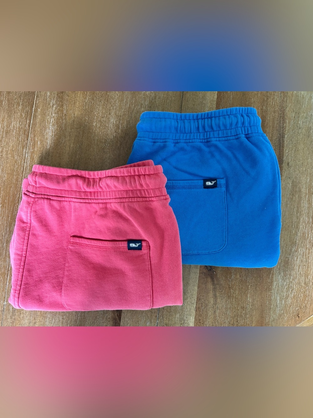 Set of 2 Vineyard Vines Kids' Jetty Knit Shorts, Boys XL. Pink/ Salmon & Blue